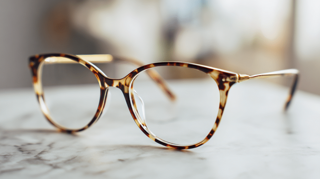 Gafas modernas en un directorio de ópticas en España